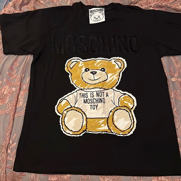 MOSCHiNO‼️TEDDy BEAR LOGO T-SHiRT🧸🐻 - Picture 1 of 5